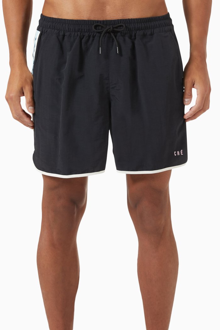 

Stripe Runner Shorts in Recycled-nylon, Black