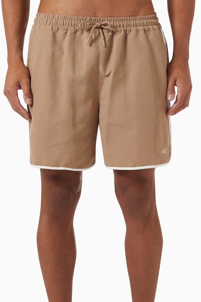

Stripe Runner Shorts in Recycled-nylon, Neutral