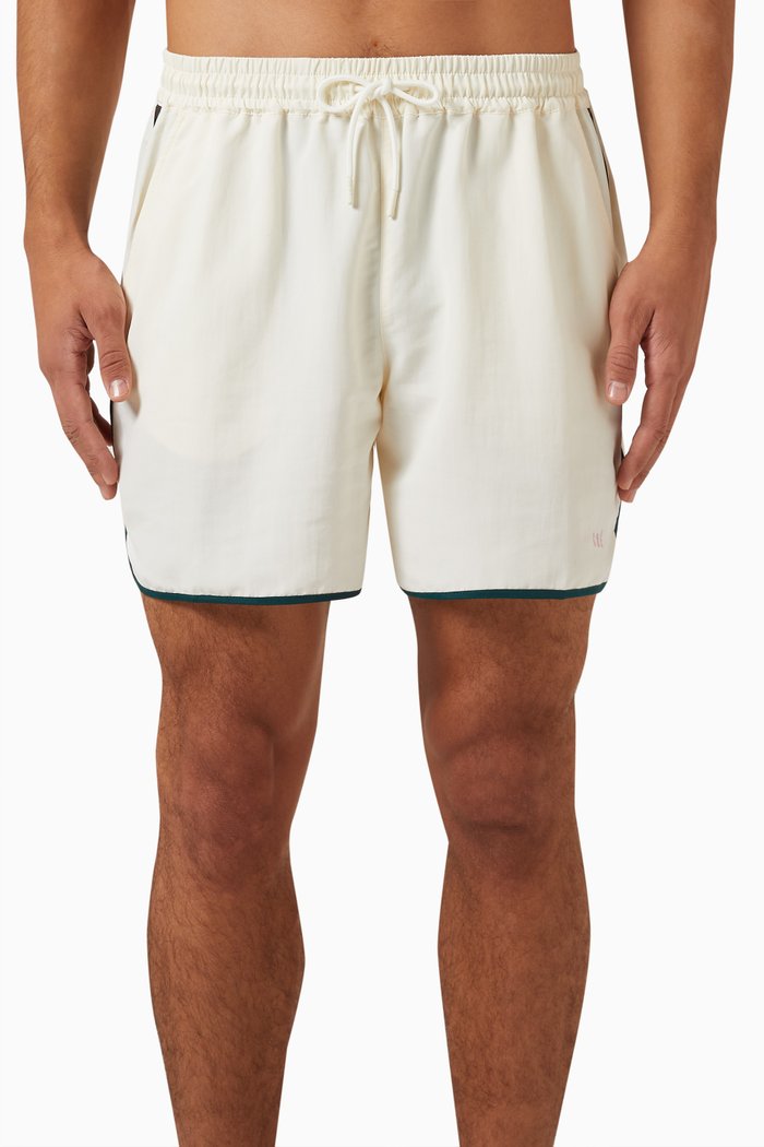 

Stripe Runner Shorts in Recycled-nylon, White