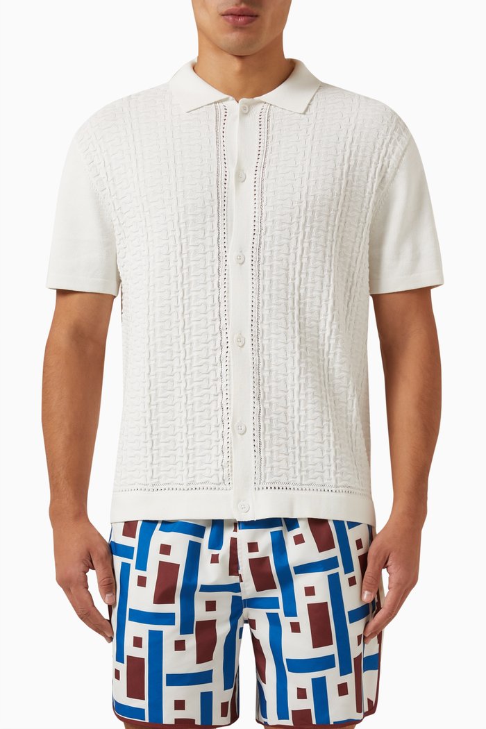 

Links Polo Shirt in Cotton-knit, Neutral