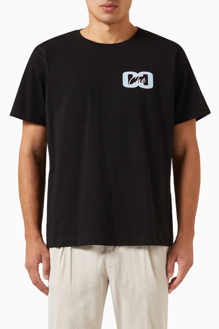 

C Links T-shirt in Organic Cotton, Black
