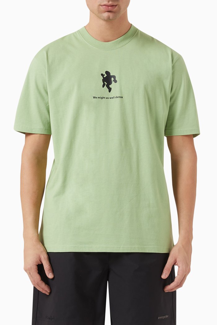 Energy Rooms T-shirt in Cotton Jersey, Green