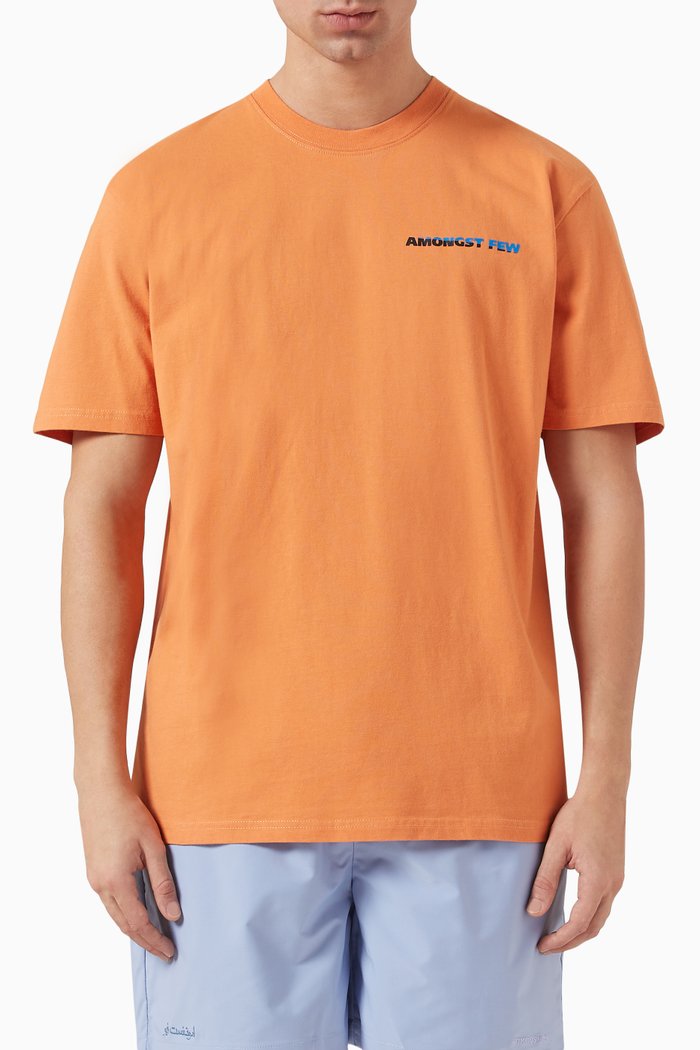 

Quieter Waters T-shirt in Cotton Jersey, Orange