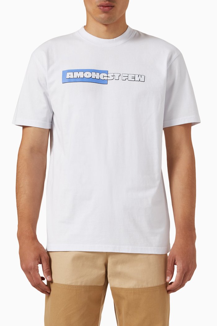 

Animated Logo Print T-Shirt in Cotton, White