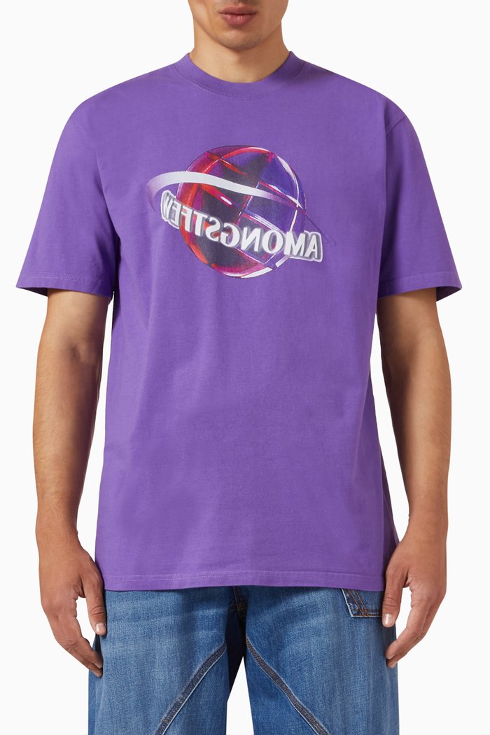 

Panorama Logo T-Shirt in Cotton, Purple