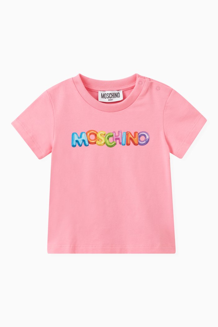 

Logo-print T-shirt in Cotton, Pink
