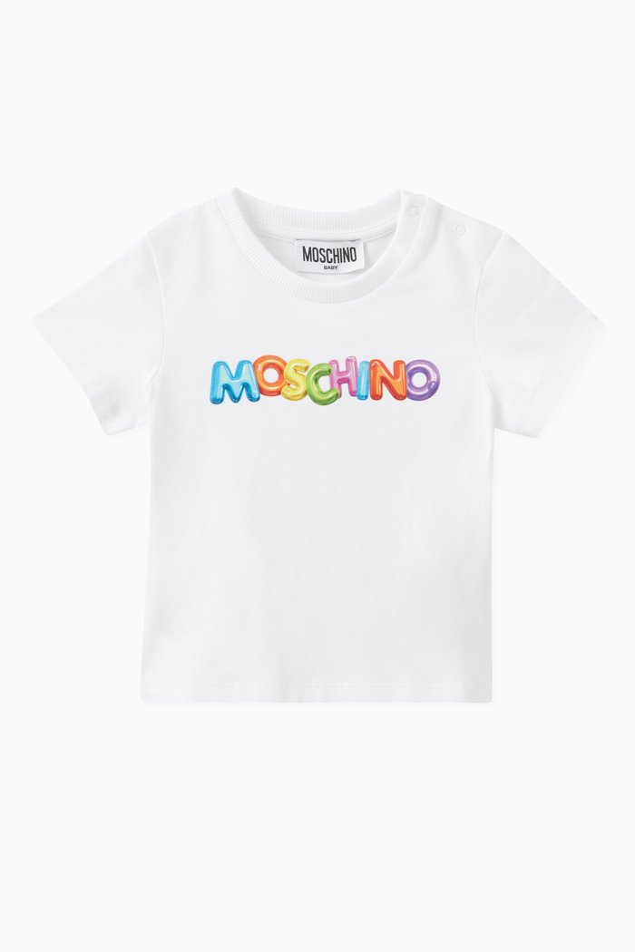 Logo-print T-shirt in Cotton, White