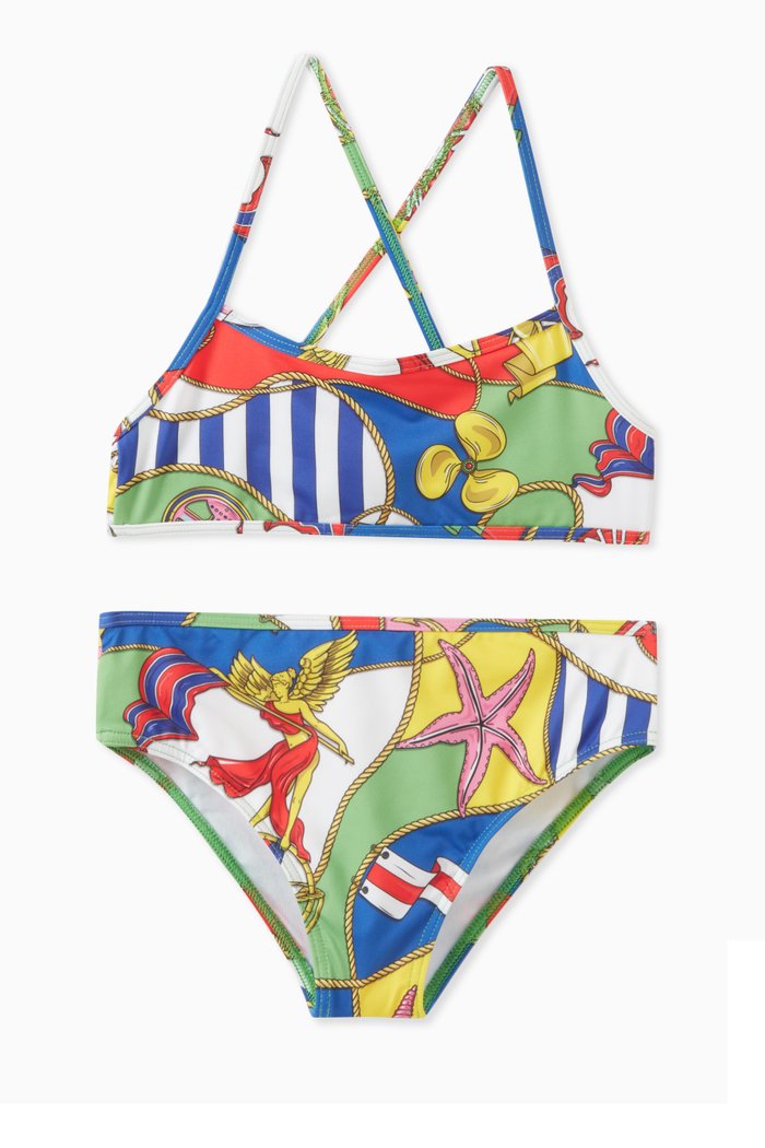 

Graphic-print Two-piece Bikini in Polyester, Multicolour