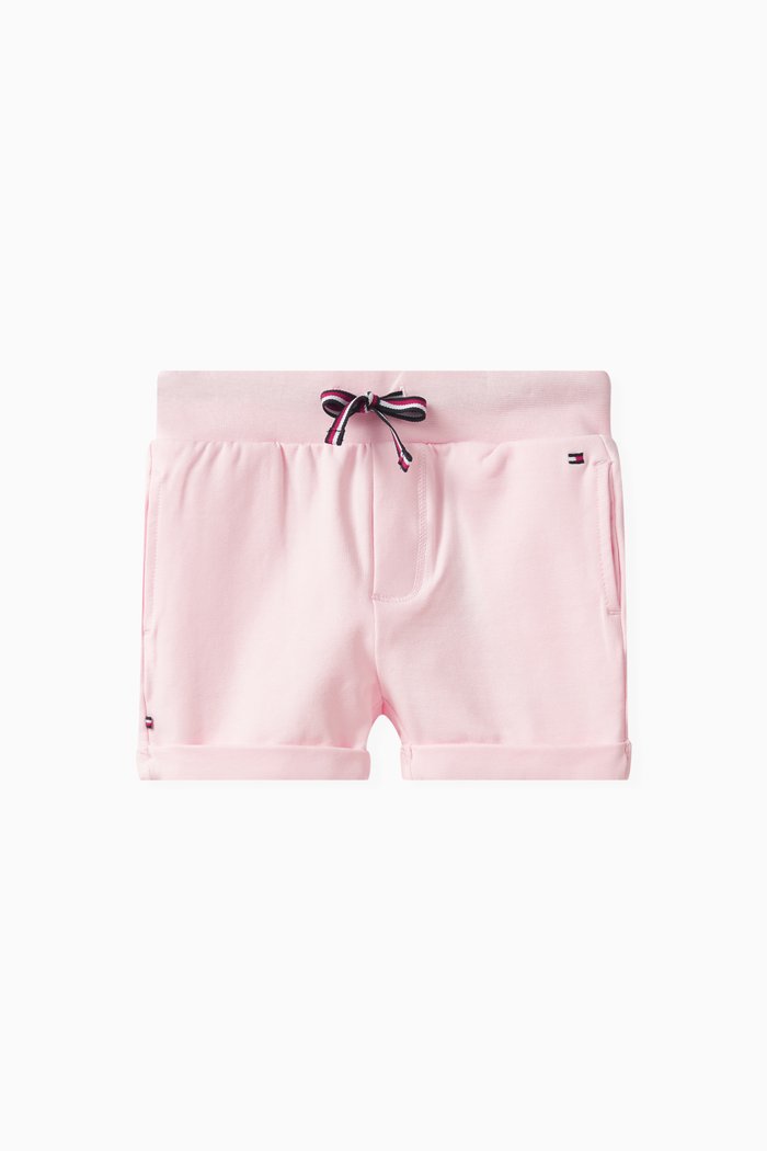 

Logo-embroidered Shorts in Cotton, Pink