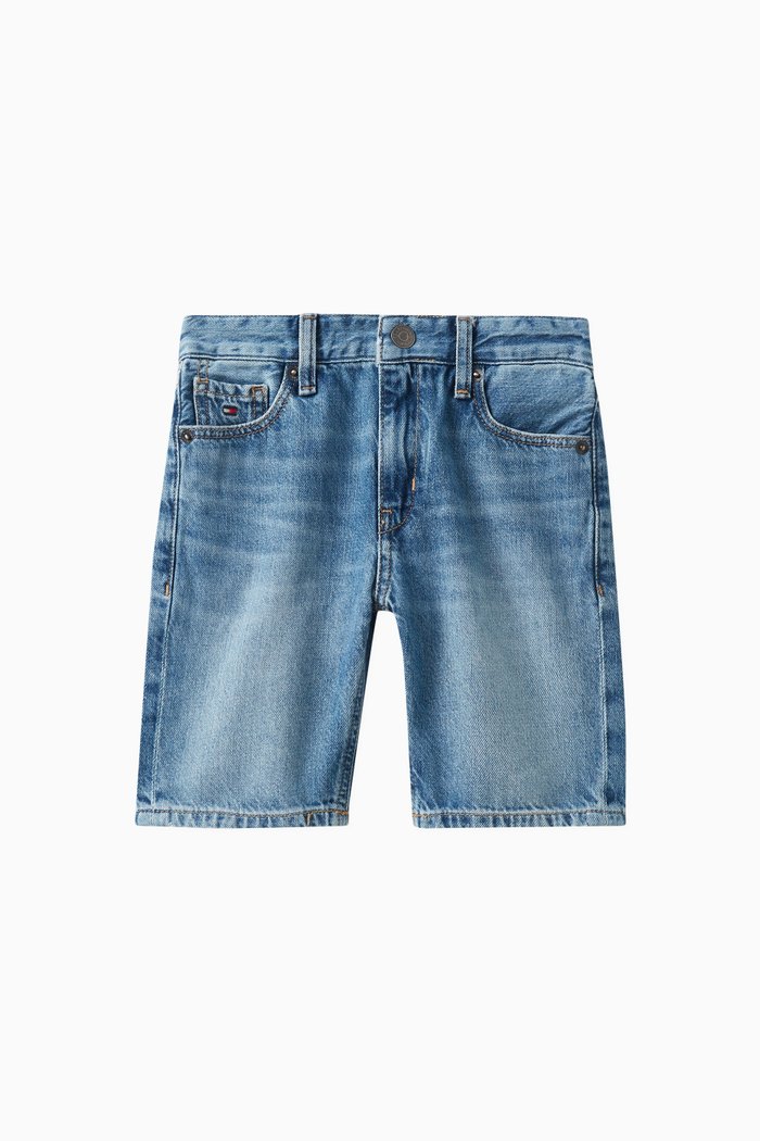 

Faded Skater Shorts in Denim, Blue