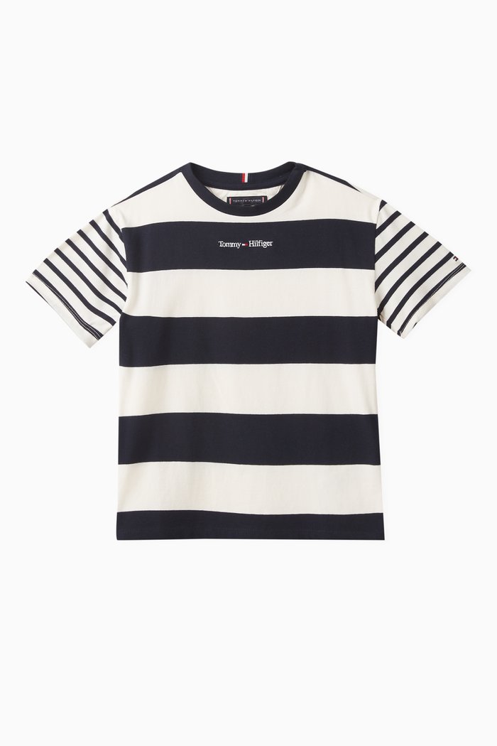 

Sailor T-shirt in Stretch Cotton Jersey, Blue