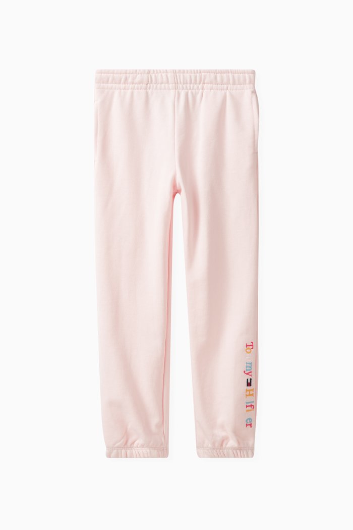 

Logo Sweatpants in Cotton Blend Terry, Pink