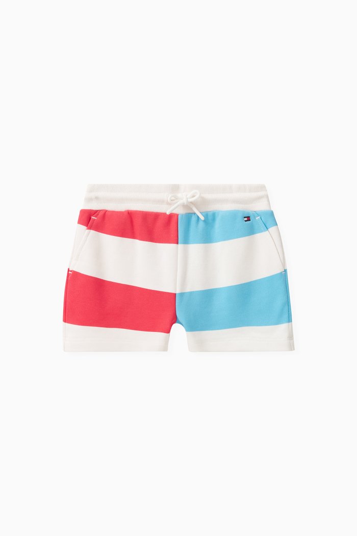 

Striped Logo-embroidered Shorts in Cotton-blend, Multicolour