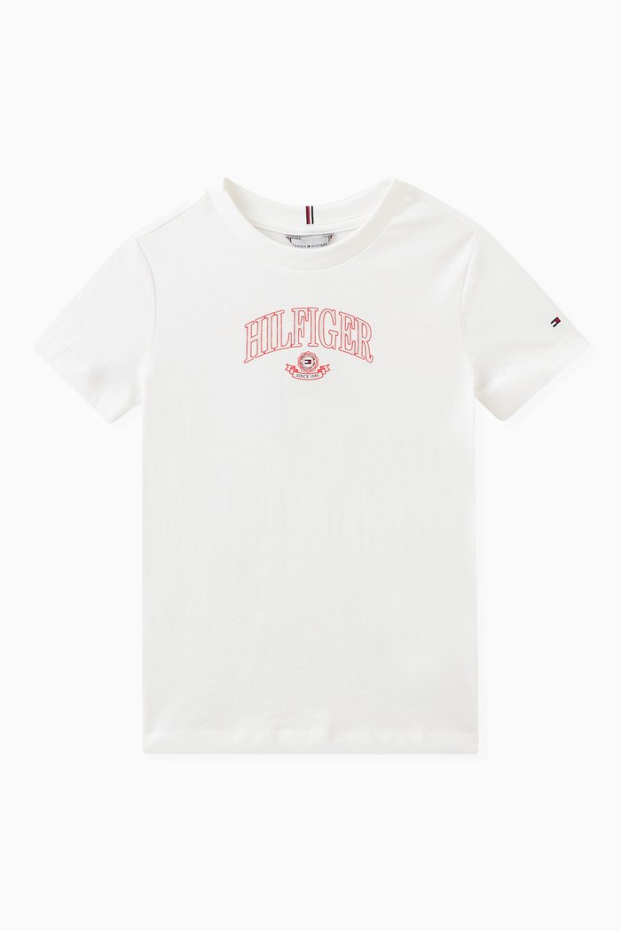 

Varsity Back-logo T-shirt in Cotton, White