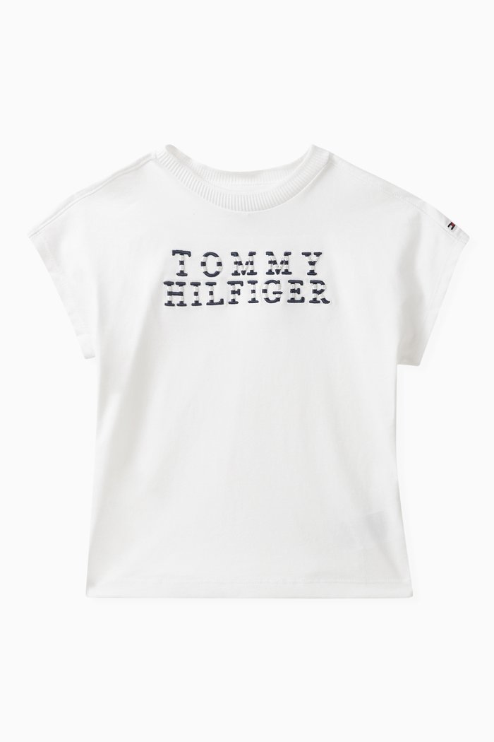 

Nautical Stripe T-shirt in Cotton, White