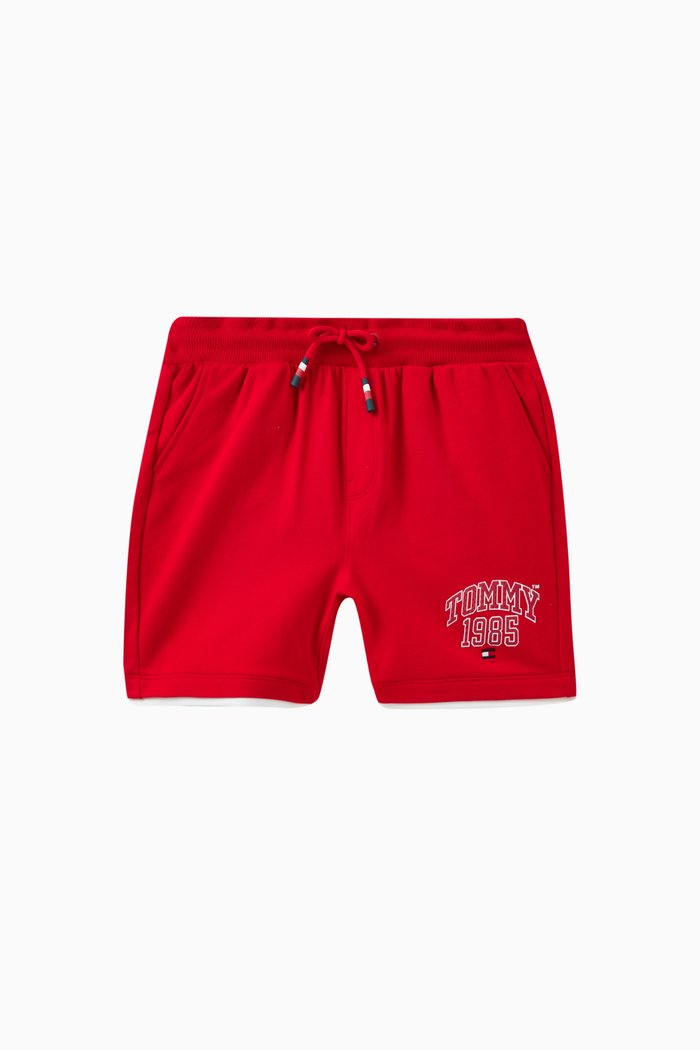 

Logo Varsity Sweat Shorts in Cotton, Red
