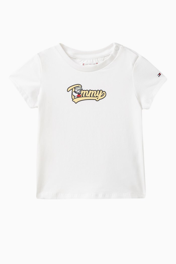 

Cherry Logo T-shirt in Cotton, White