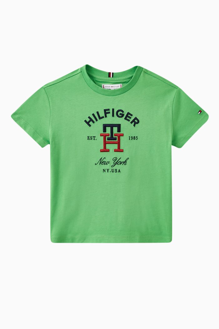 Logo T-shirt in Cotton, Green