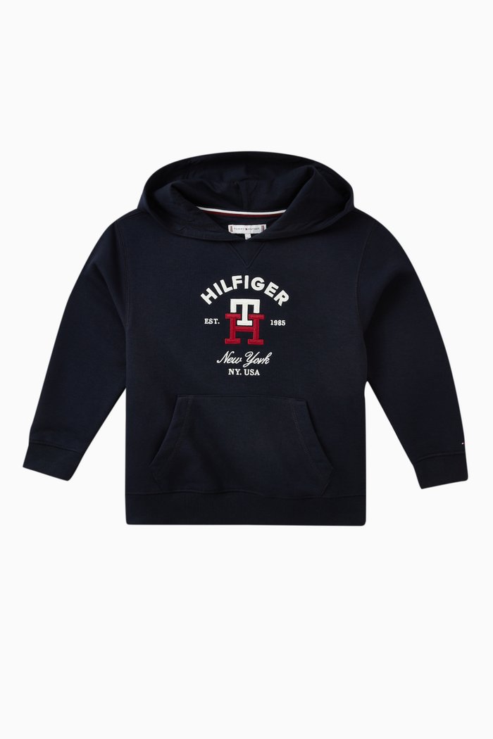 

Logo Hoodie in Cotton, Blue