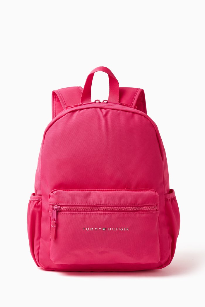 

Essential Logo Backpack in Nylon, Pink