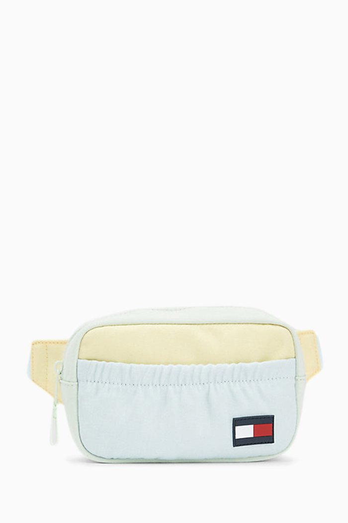 

Tommy Eco Fun Colour-blocked Belt Bag in Recycled Polyester, Blue