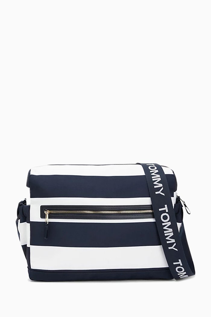 

Prep Stripe Crossover Changing Bag in Canvas, Blue