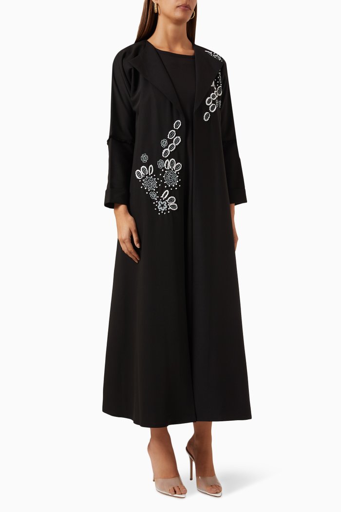

Embellished Abaya, Black