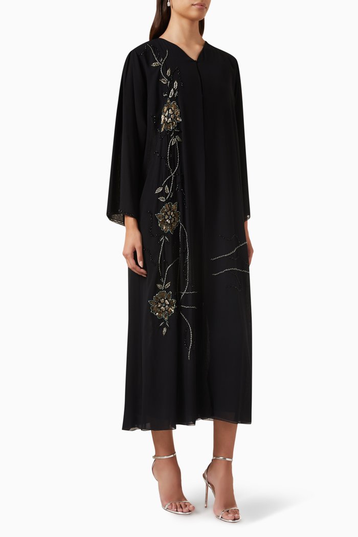 

Embellished Abaya, Black
