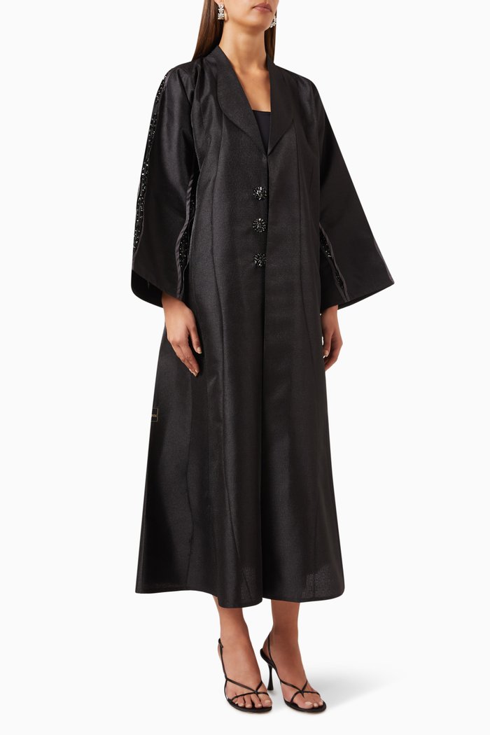 

Embellished Abaya, Black