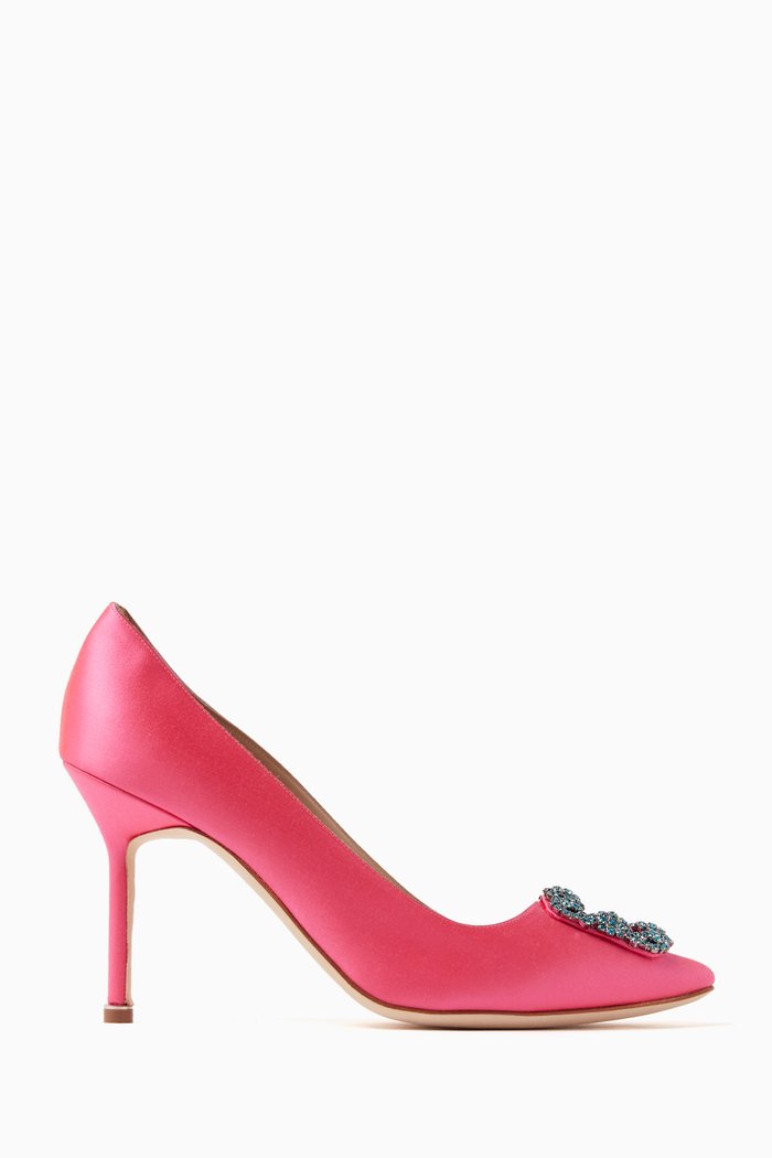 Hangisi 90 Embellished Pumps in Satin, Pink