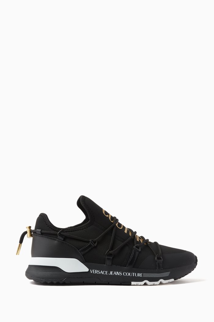 

Dynamic Low Top Sneakers in Technical Fabric, Black