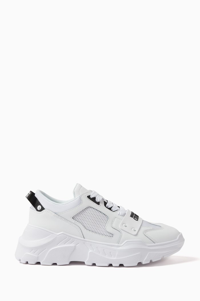 

Speedtrack Low Top Sneakers in Leather, White
