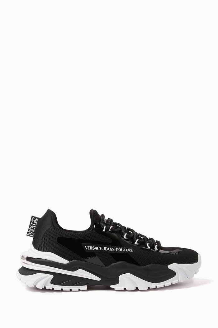 

New Trail Trek Sneakers in Leather, Black