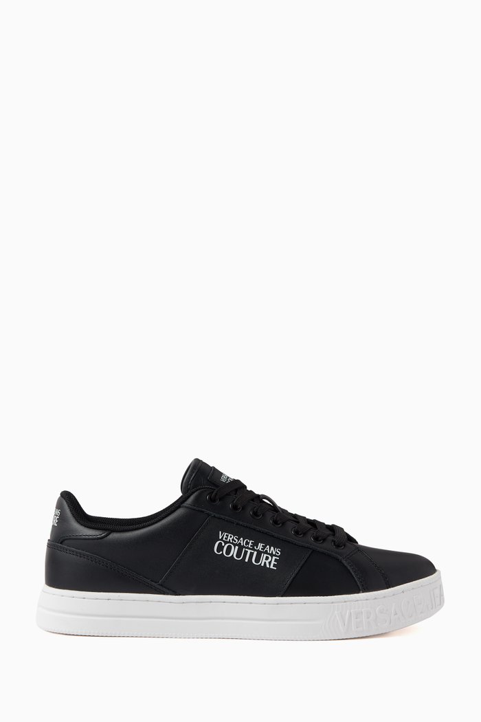 

Court 88 Low Top Sneakers in Leather, Black