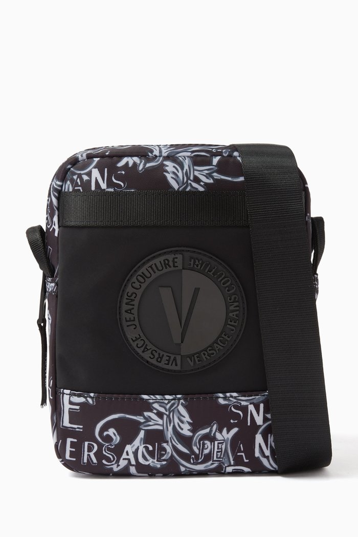 

Couture Logo Paint Messenger Bag in Nylon, Grey