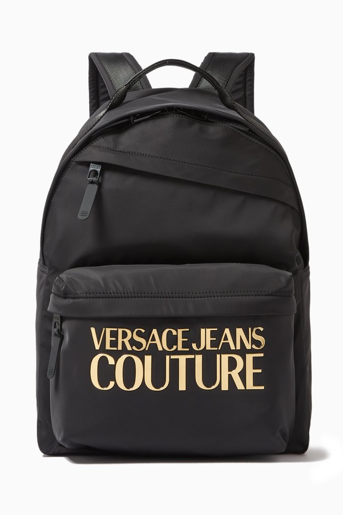 

Letter Logo Backpack in Nylon, Gold