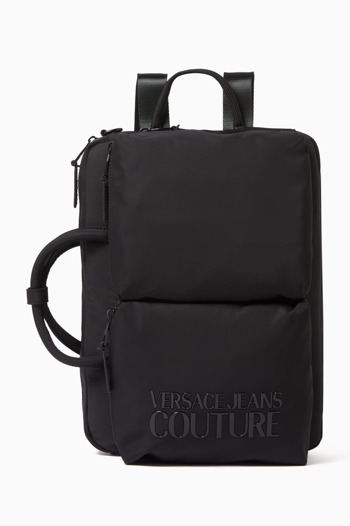 

Couture Logo Briefcase Backpack in Nylon, Black