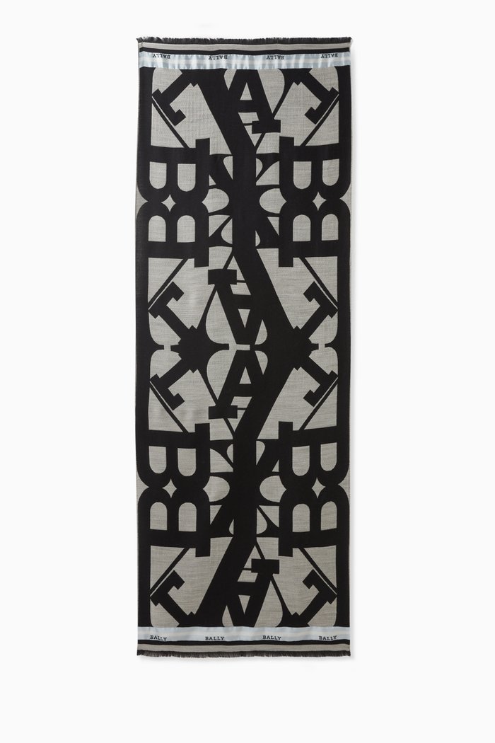 

B-Chain Scarf in Silk, Black