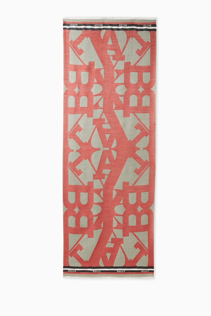 

B-Chain Scarf in Silk, Orange