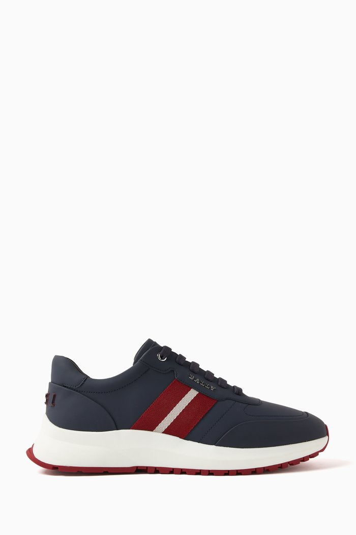

Daryn Low-Top Sneakers in Calf Leather, Blue