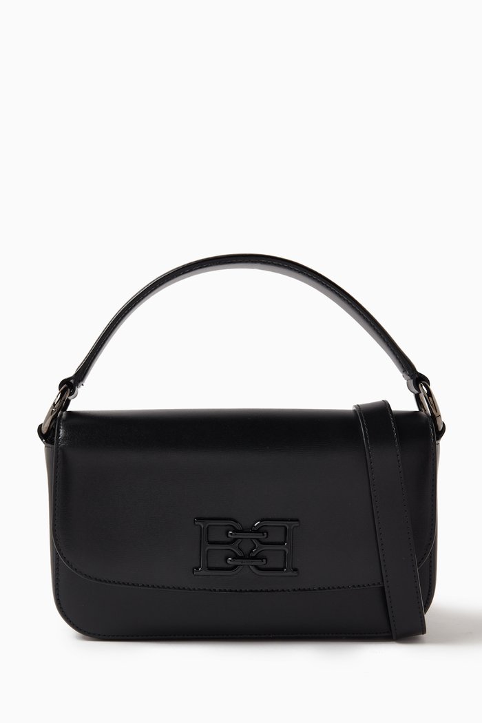 

Brodye Top Handle Bag in Leather, Black
