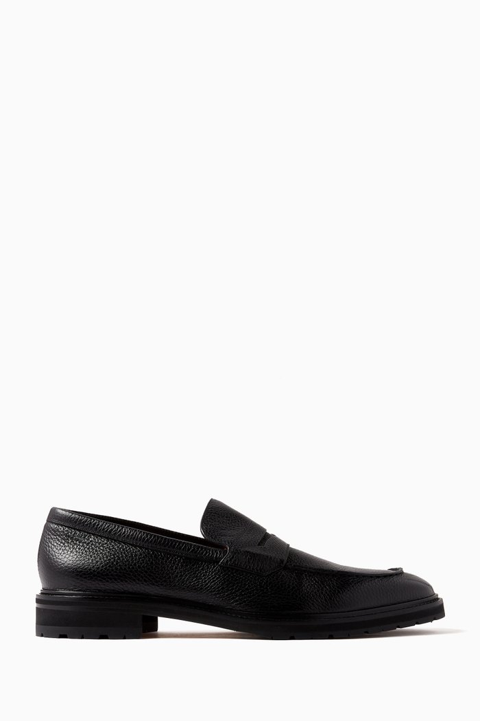 

Milton Loafers in Leather, Black