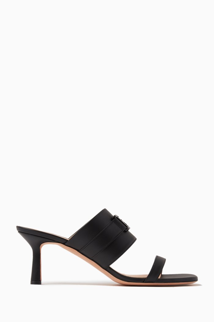 Elia 65 Sandals in Leather, Black