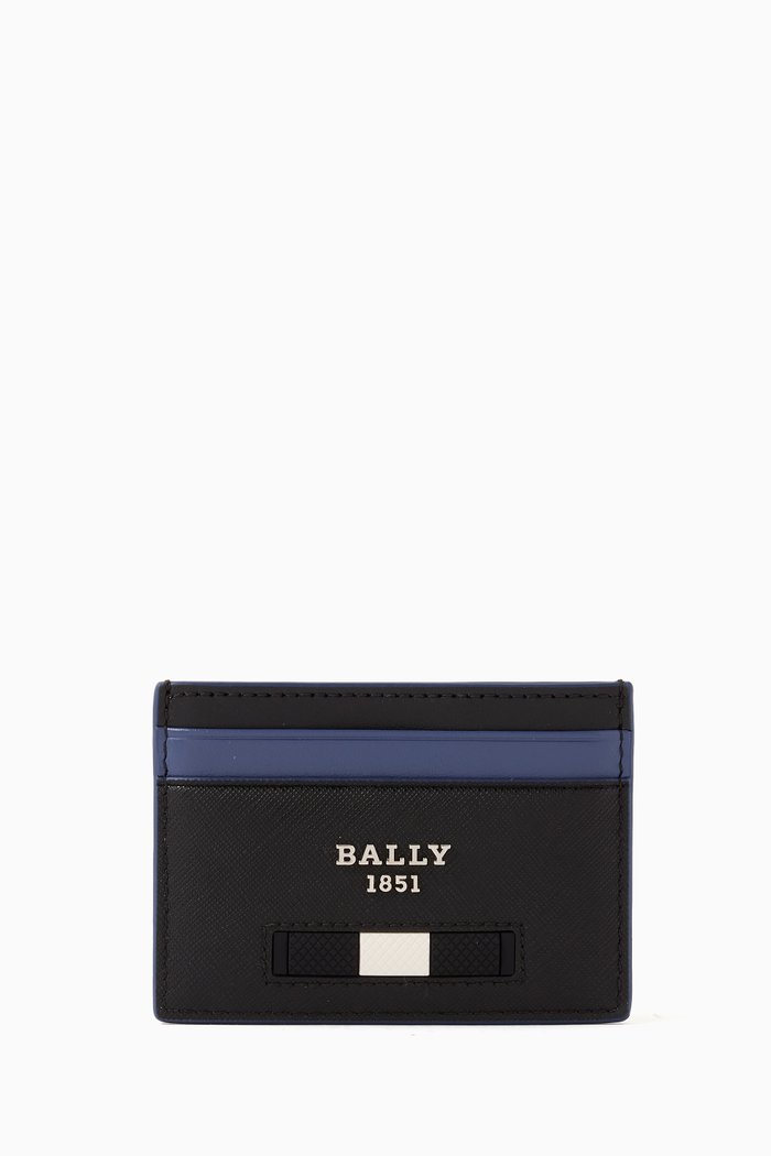 

Bhar Card Holder in Leather, Blue