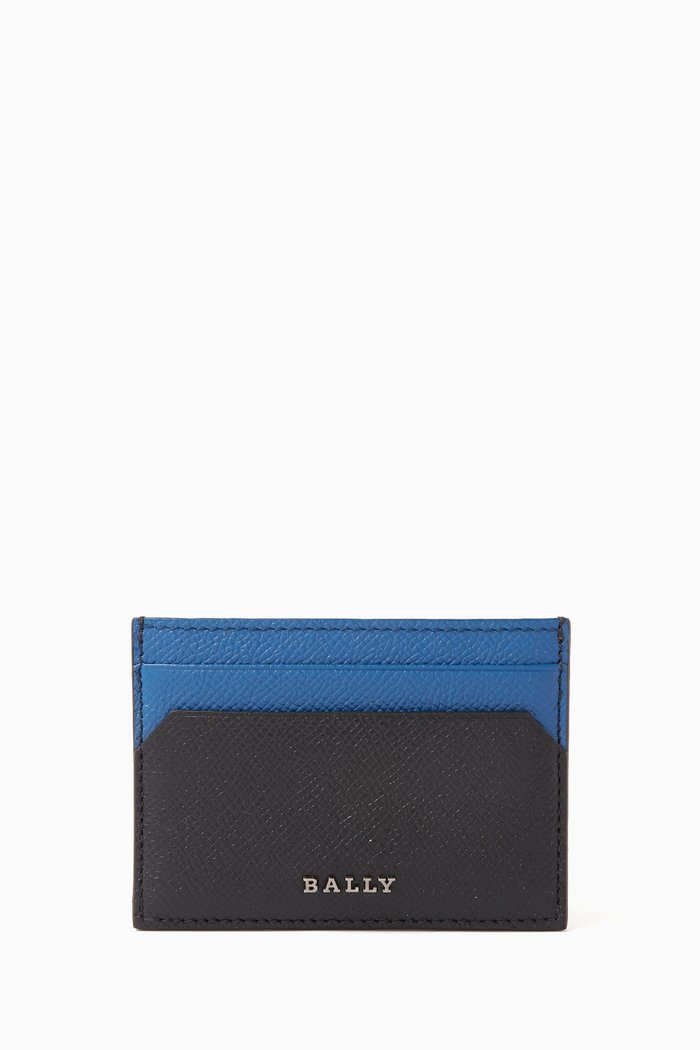 

Bhar Card Holder in Leather, Blue