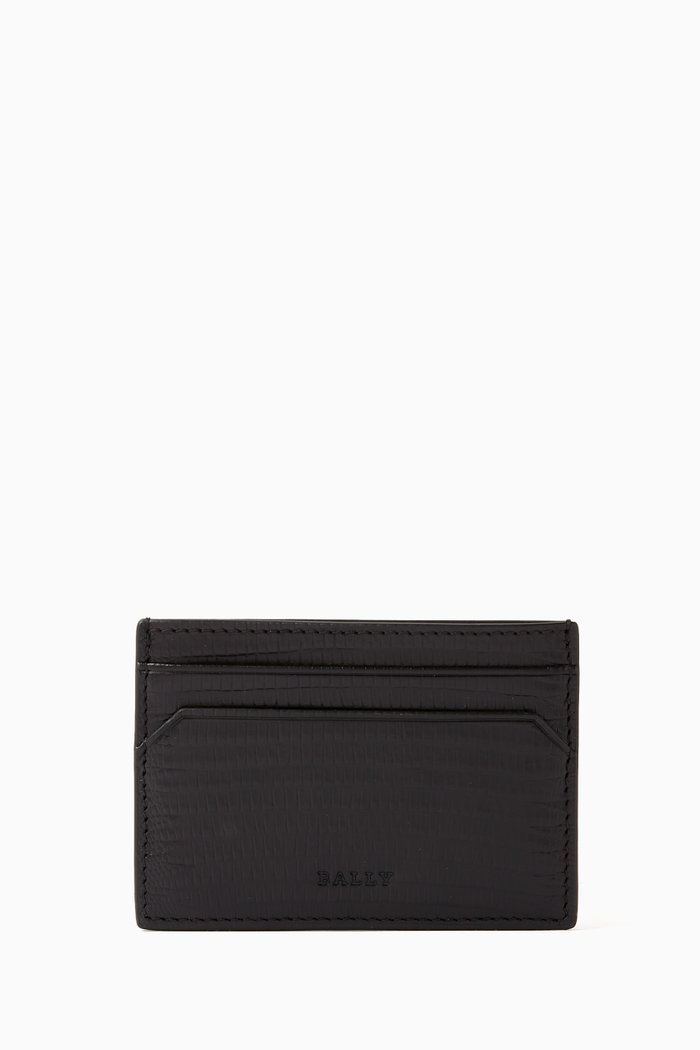

Bhar Card Holder in Leather, Black