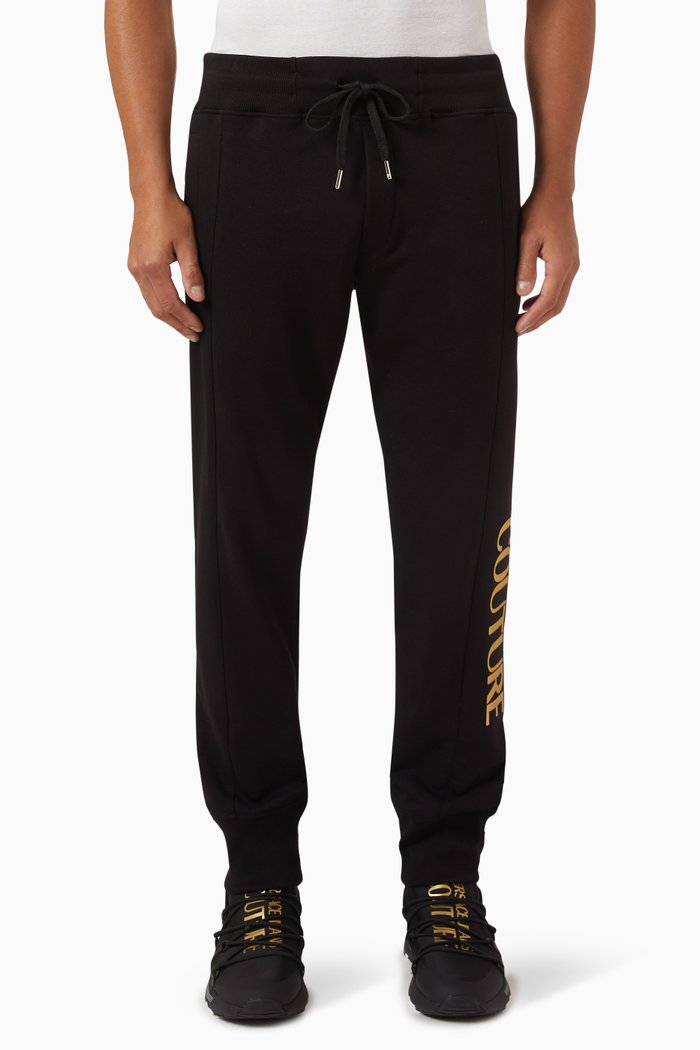 

Logo Sweatpants in Cotton Fleece, Black