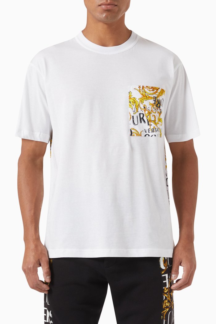 

Baroque Pocket T-shirt in Cotton Jersey, White
