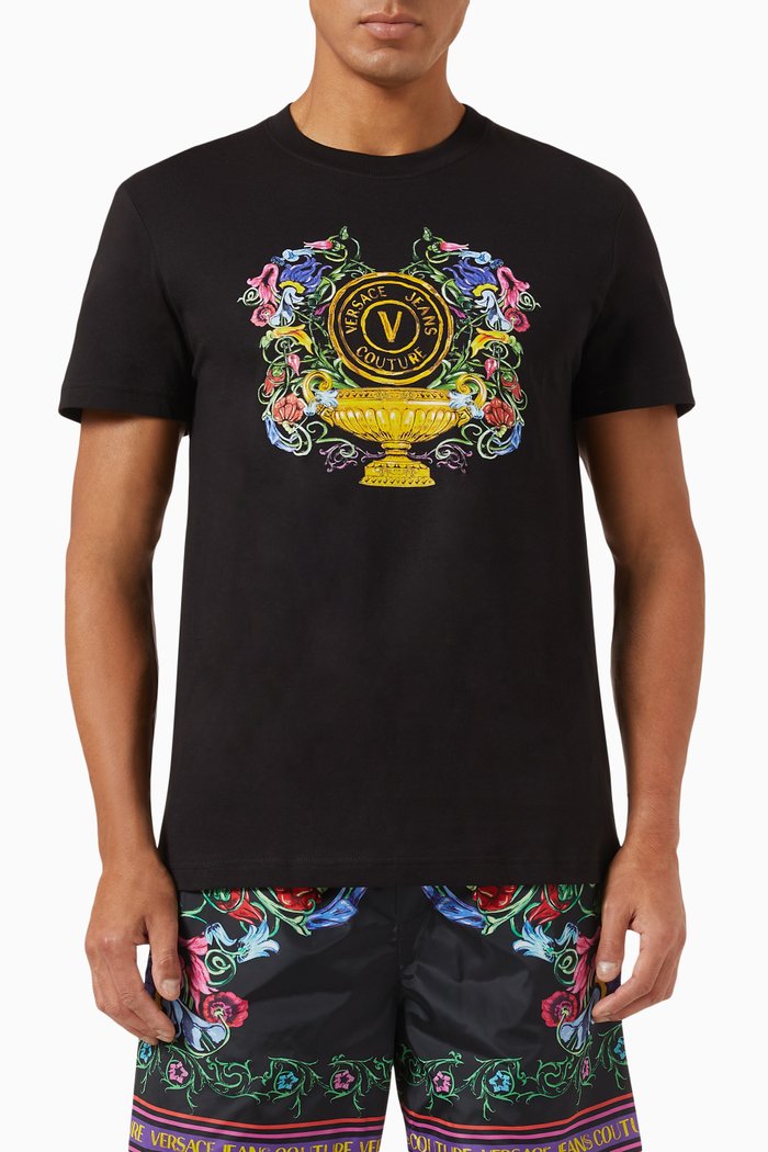 

Garden Emblem T-shirt in Cotton Jersey, Black