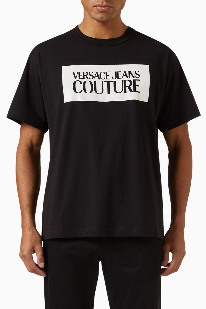 

Square Logo T-shirt in Cotton Jersey, Black
